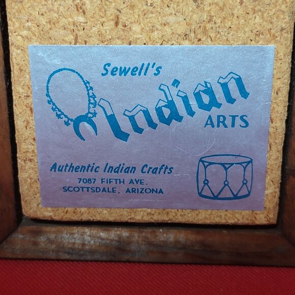 Vintage Navajo Indian Sand Painting Wall Hanging Decor - Picture 10 of 11